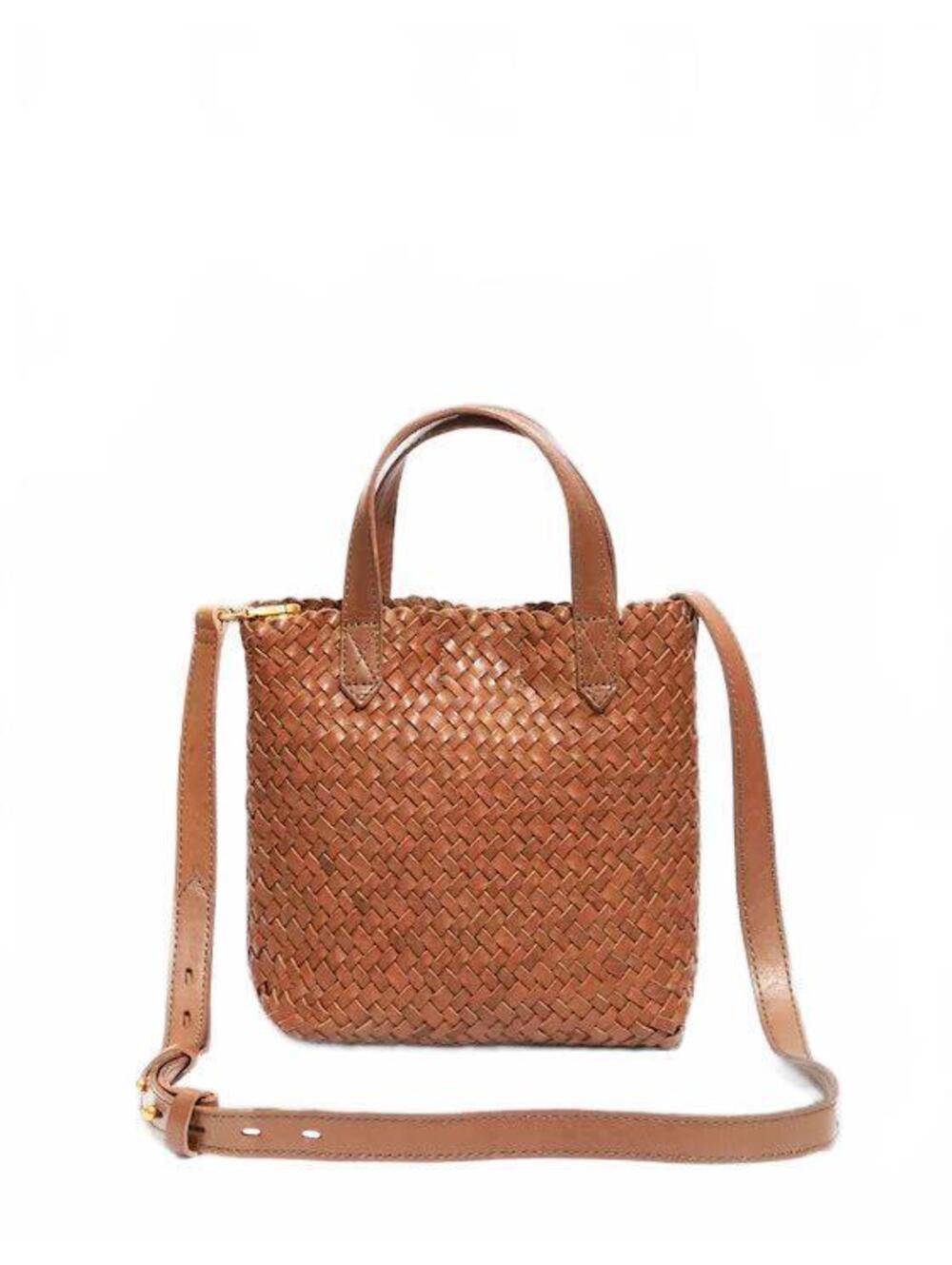 Madewell The Small Transport Crossbody: Woven Leather Edition